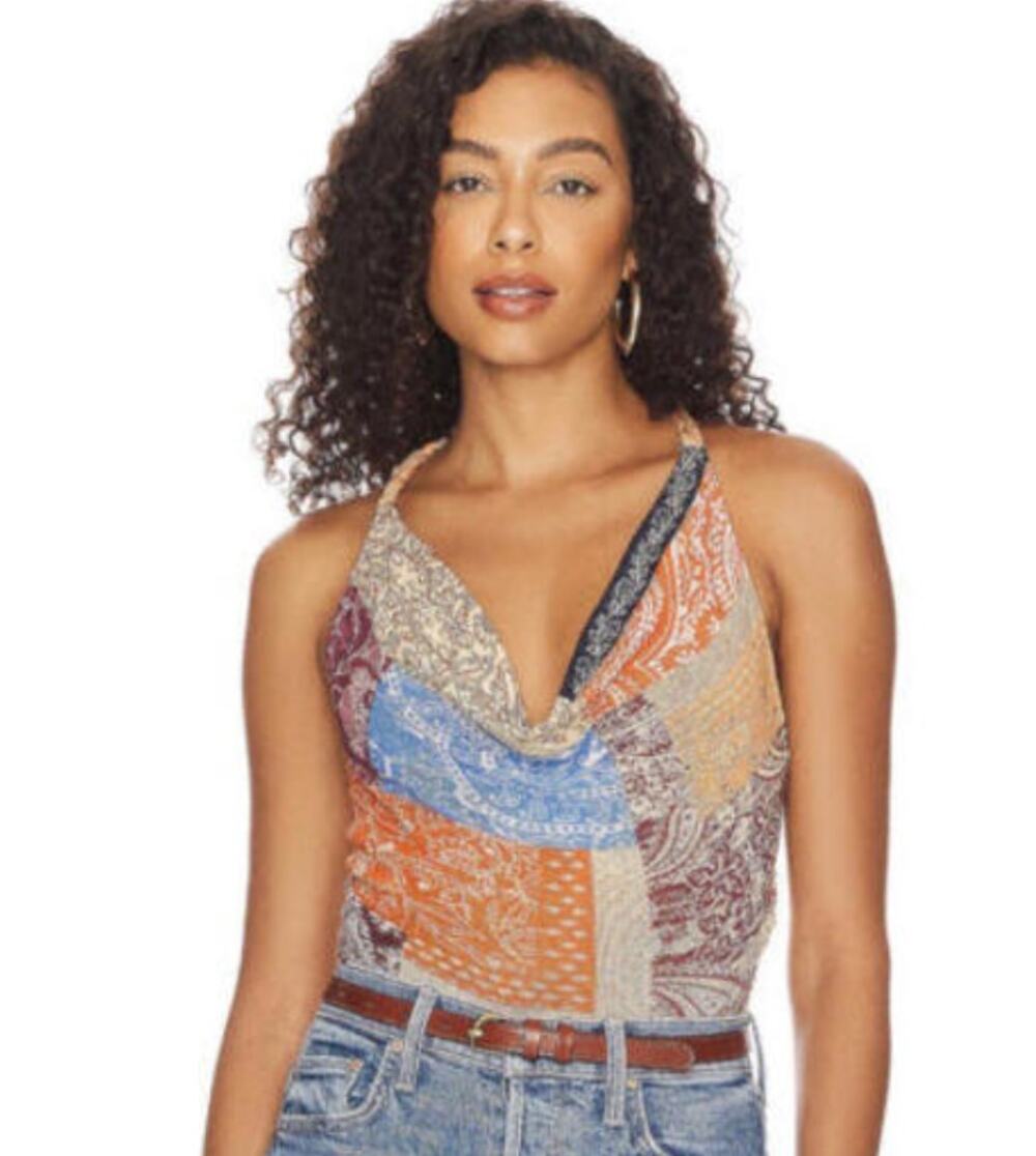 Free People Laila Multicolor Knit Top | Size S